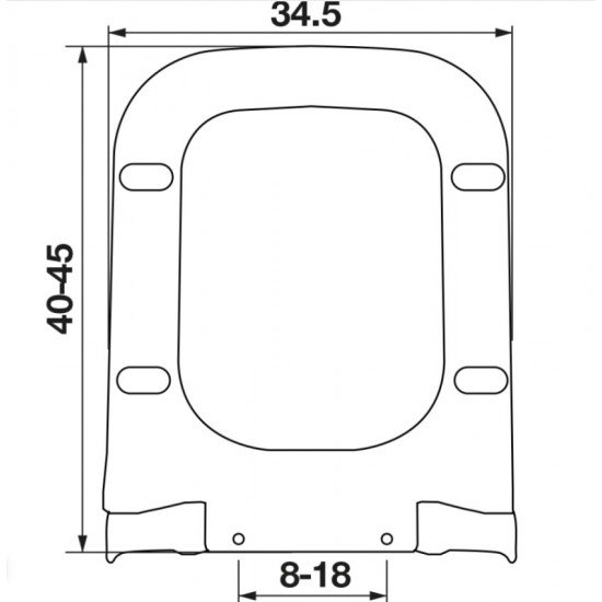 Κάλυμμα Λεκάνης Elvit Slow Close Vakut 0344 Λευκό